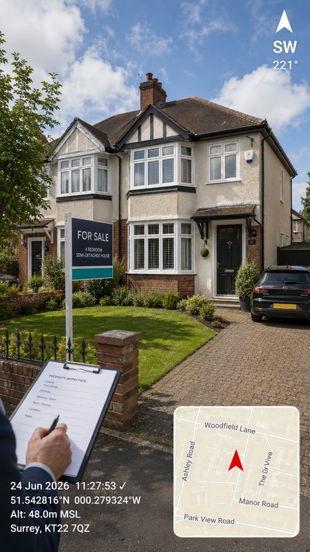 Property survey — stamped photo